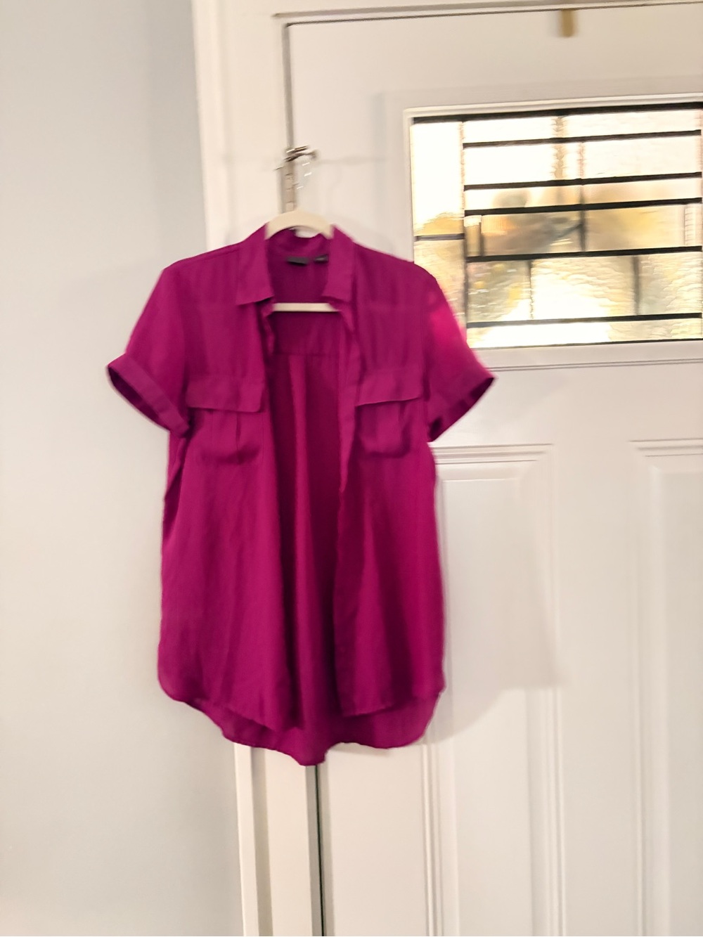 Covington Fuchsia Short-Sleeve Button-Down Shirt